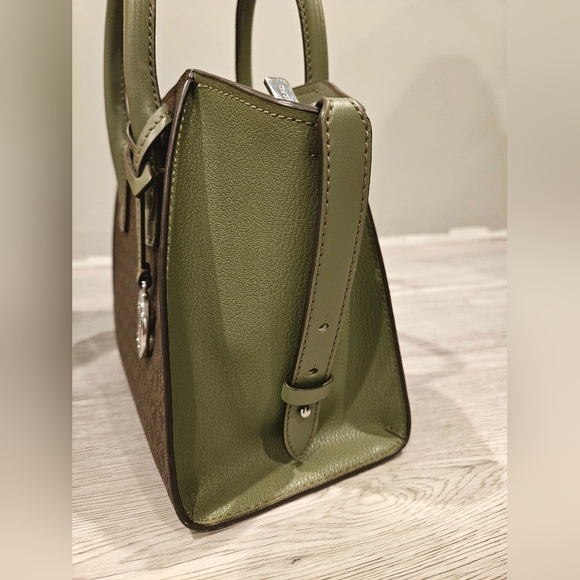 Michael Kors Sage Green and Brown Satchel - Picture 7 of 7